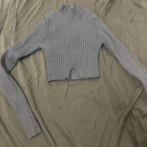 EDIKTED navy blue moch turtleneck